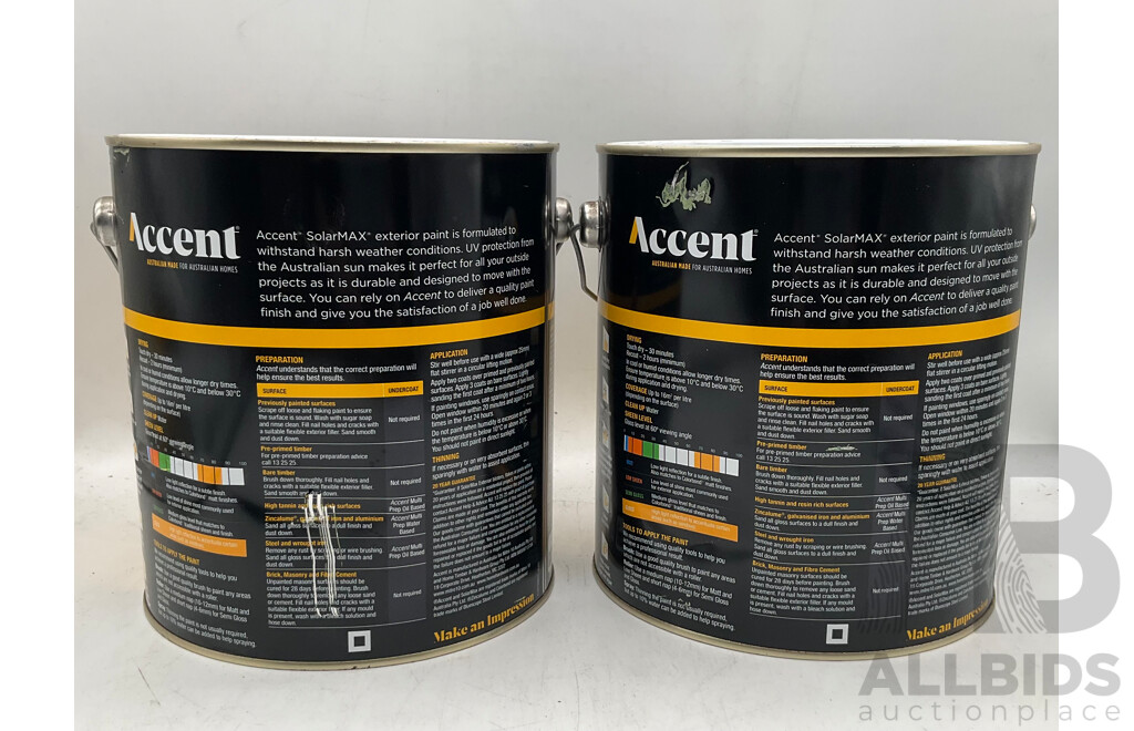 ACCENT SolarMAX Gloss Extra Deep 4L - Lot of 2