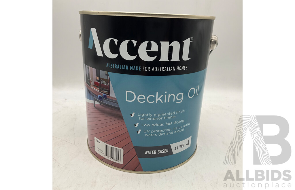 ACCENT Water Based Decking Oil Netural 4L