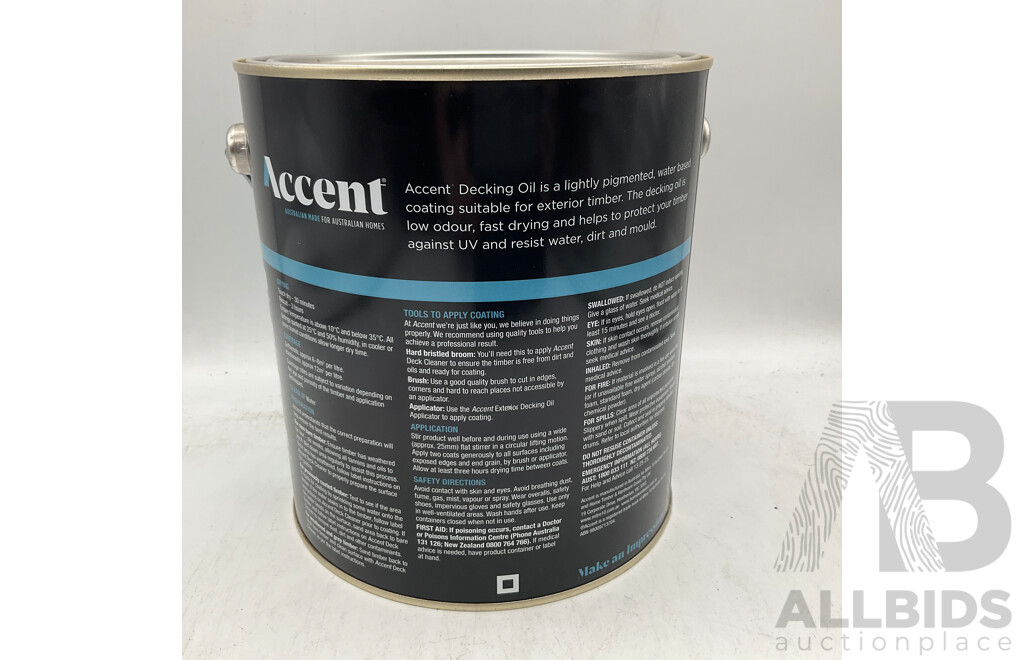 ACCENT Water Based Decking Oil Netural 4L