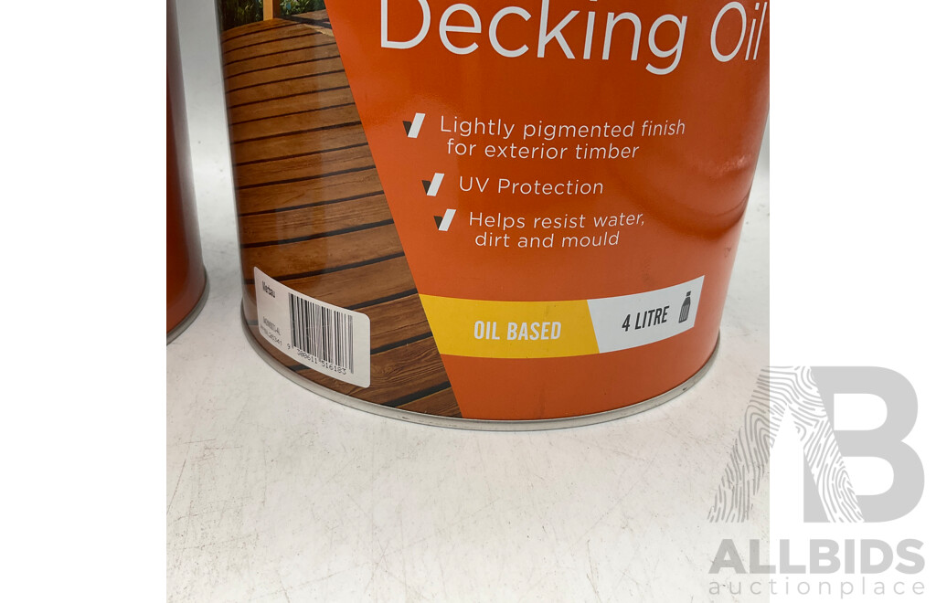 ACCENT Oil Based Decking Oil Merbau 4L - Lot of 2