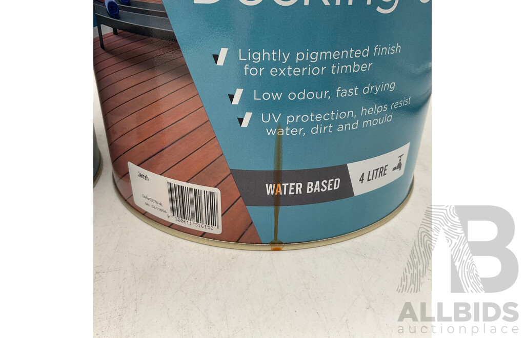 ACCENT Water Based Decking Oil Jarrah 4L - Lot of 2