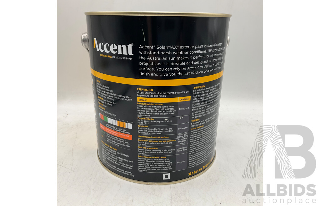 ACCENT SolarMAX Low Sheen Extra Bright 4L