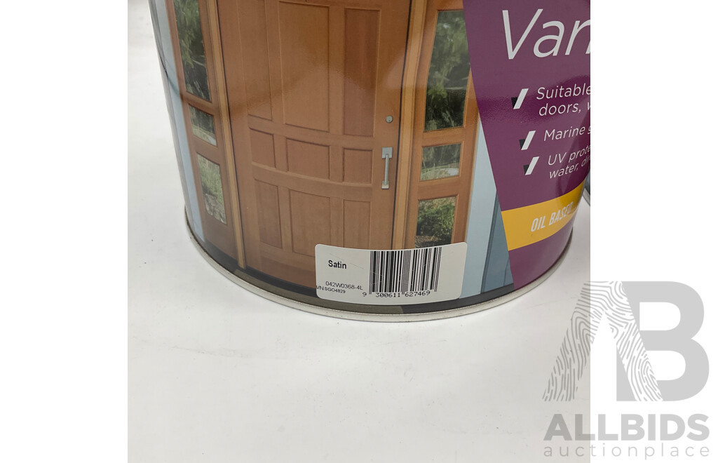 ACCENT Exterior Varnish Oil Based Stain 4L - Lot of 2