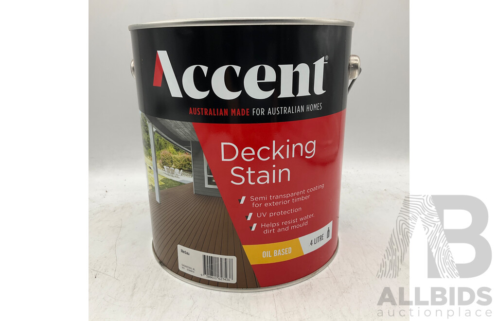 ACCENT Oil Based Decking Stain Merbau 4L