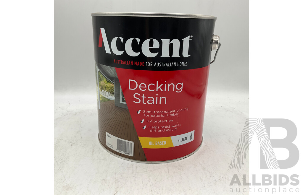 ACCENT Oil Based Decking Stain Merbau 4L