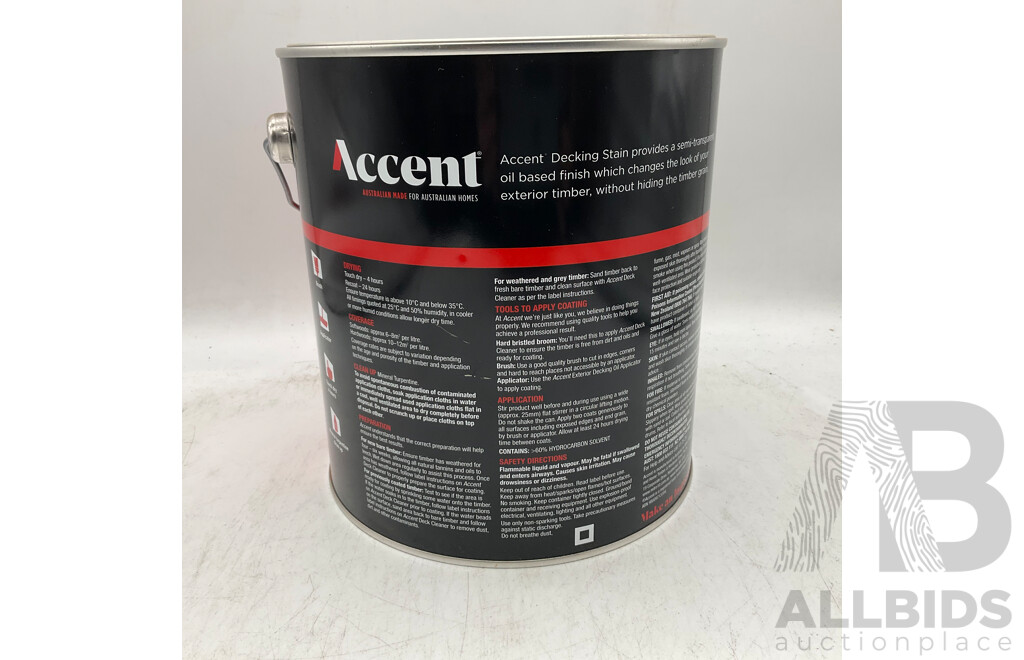 ACCENT Oil Based Decking Stain Merbau 4L