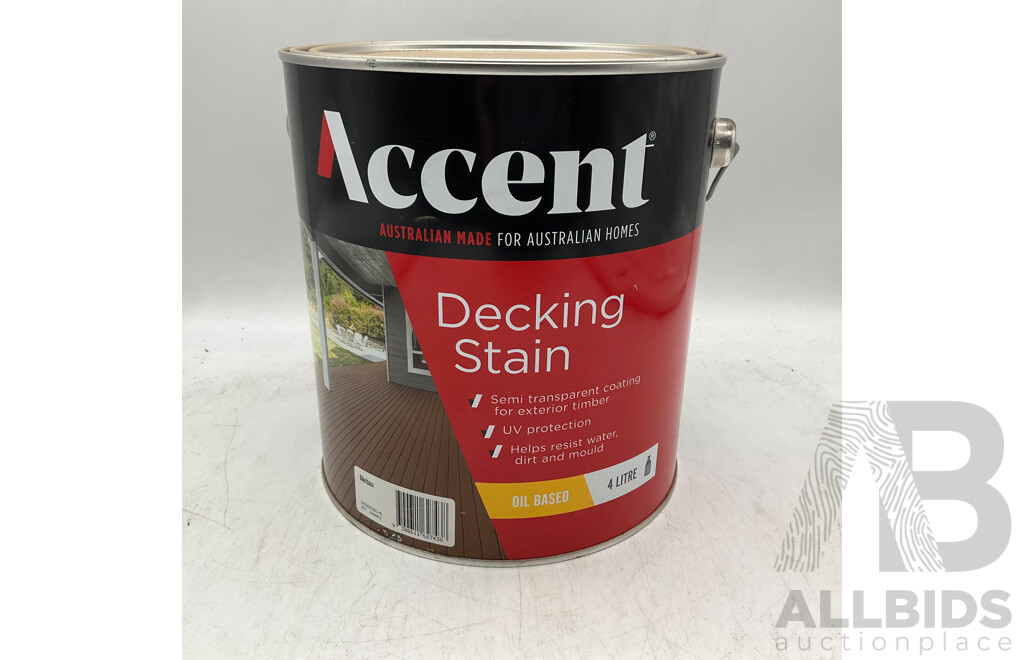 ACCENT Oil Based Decking Stain Merbau 4L