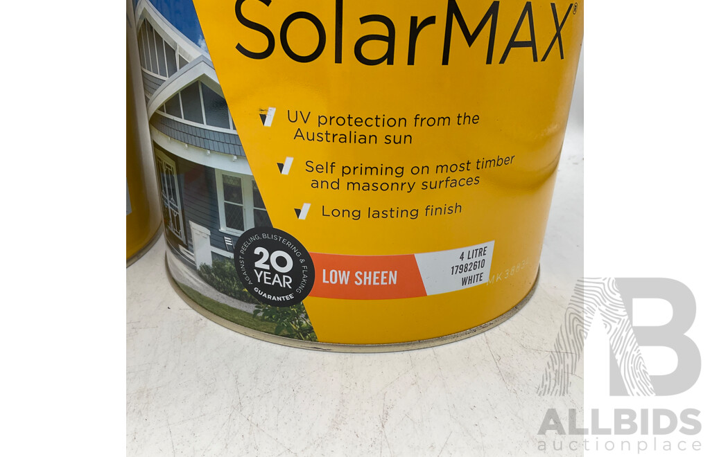 ACCENT SolarMAX Low Sheen White 4L - Lot of 2