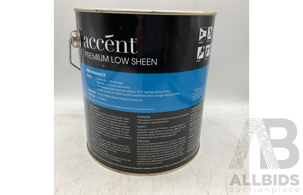 ACCENT Interior Premium Low Sheen Bright Red 4L