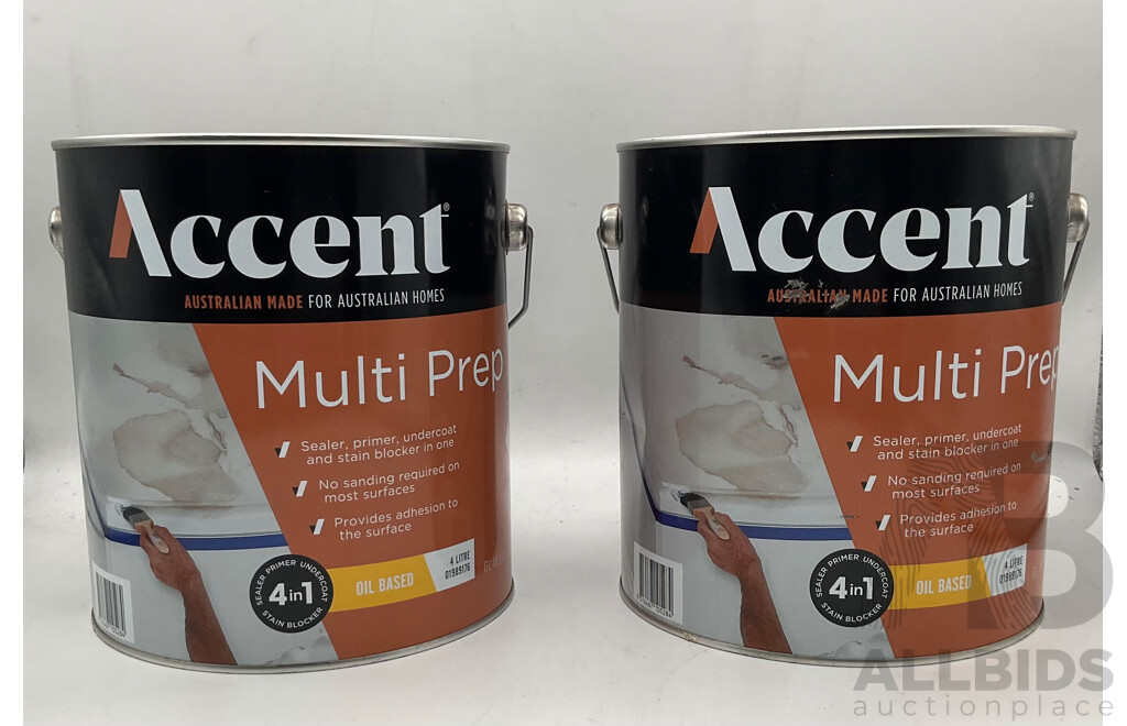 ACCENT Multi Prep Oil Based 4L - Lot of 2