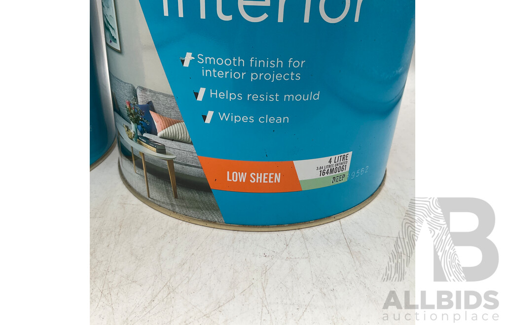 ACCENT Interior  Low Sheen Deep 4L - Lot of 2