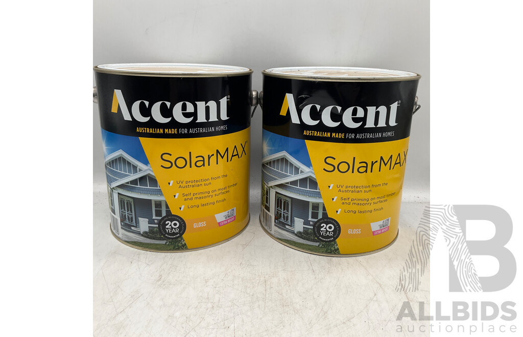 ACCENT SolarMAX Gloss Extra Bright 4L - Lot of 2