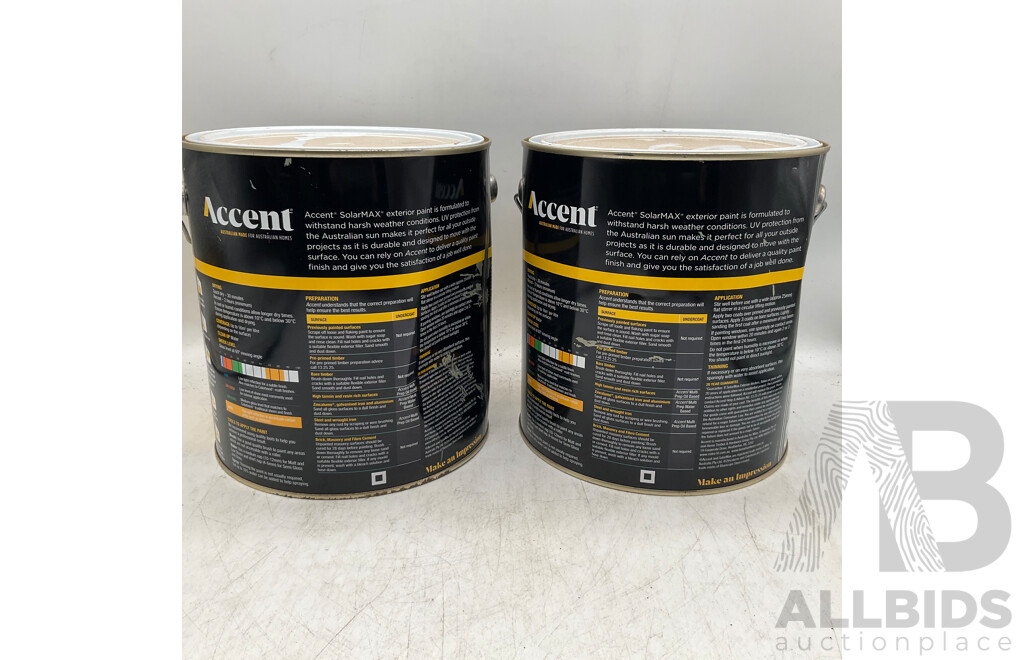 ACCENT SolarMAX Gloss Extra Bright 4L - Lot of 2