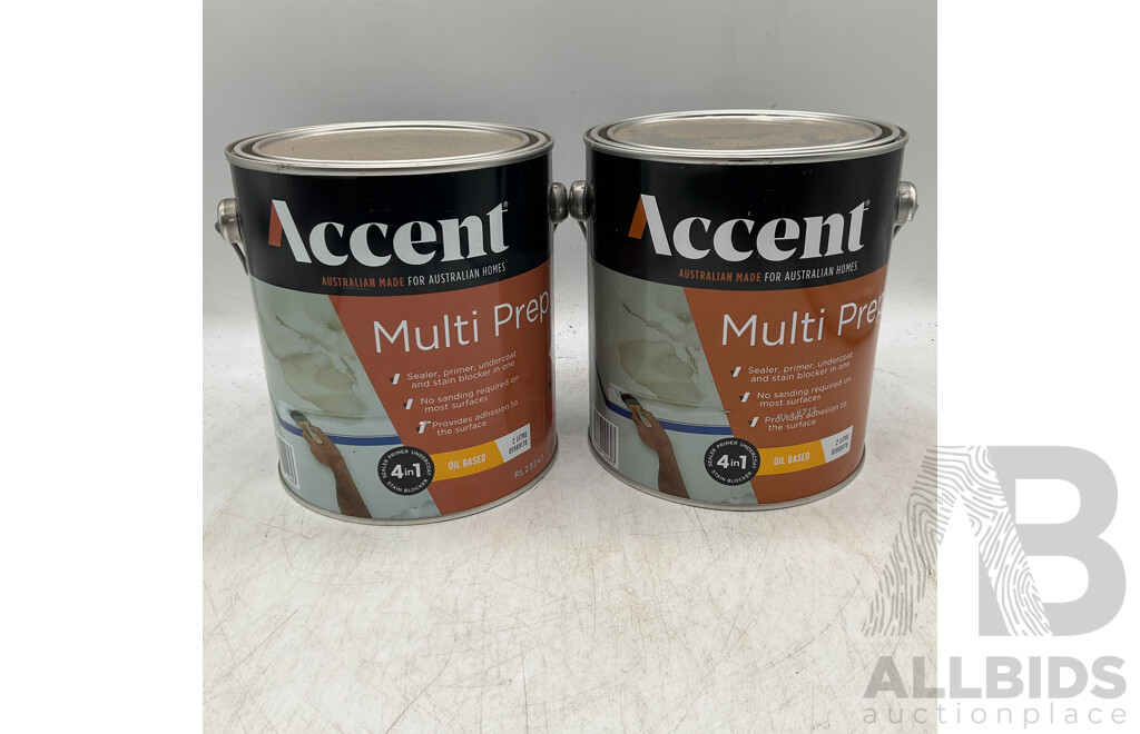 ACCENT Multi Prep Oil Based 2L - Lot of 2