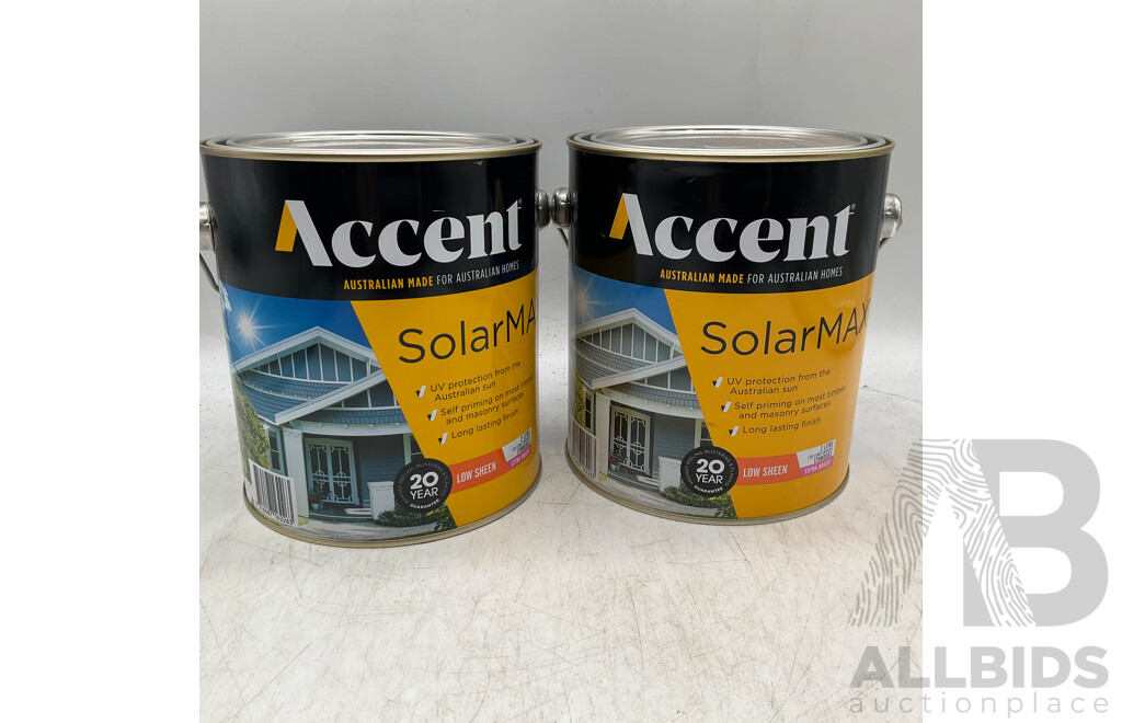 ACCENT SolarMAX Low Sheen Extra Bright 2L - Lot of 2