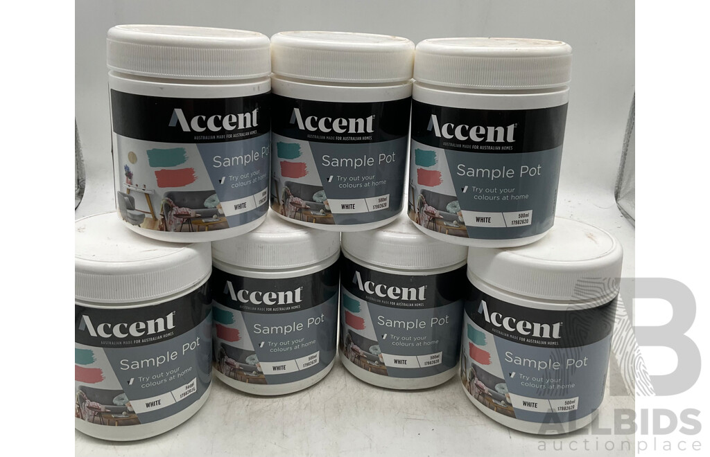 ACCENT Simple Pot 500ml White - Lot of 7