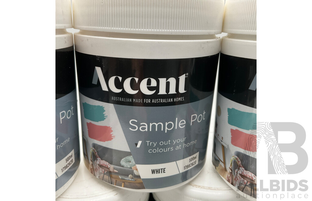 ACCENT Simple Pot 500ml White - Lot of 7