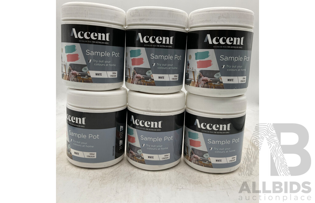 ACCENT Simple Pot White 500ml  - Lot of 6