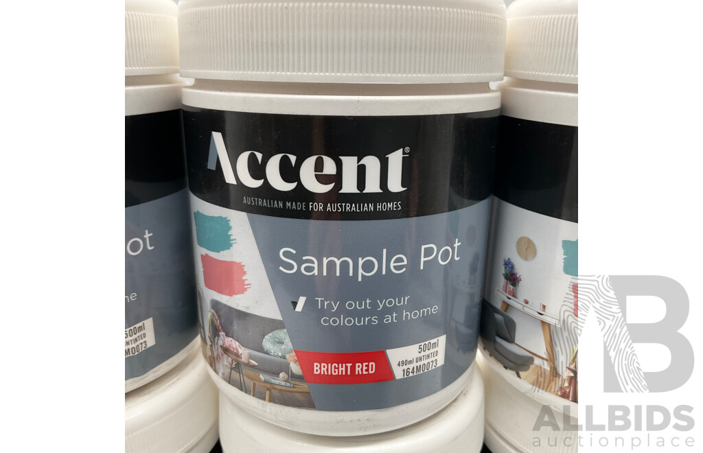 ACCENT Simple Pot Bright Red 500ml  - Lot of 6