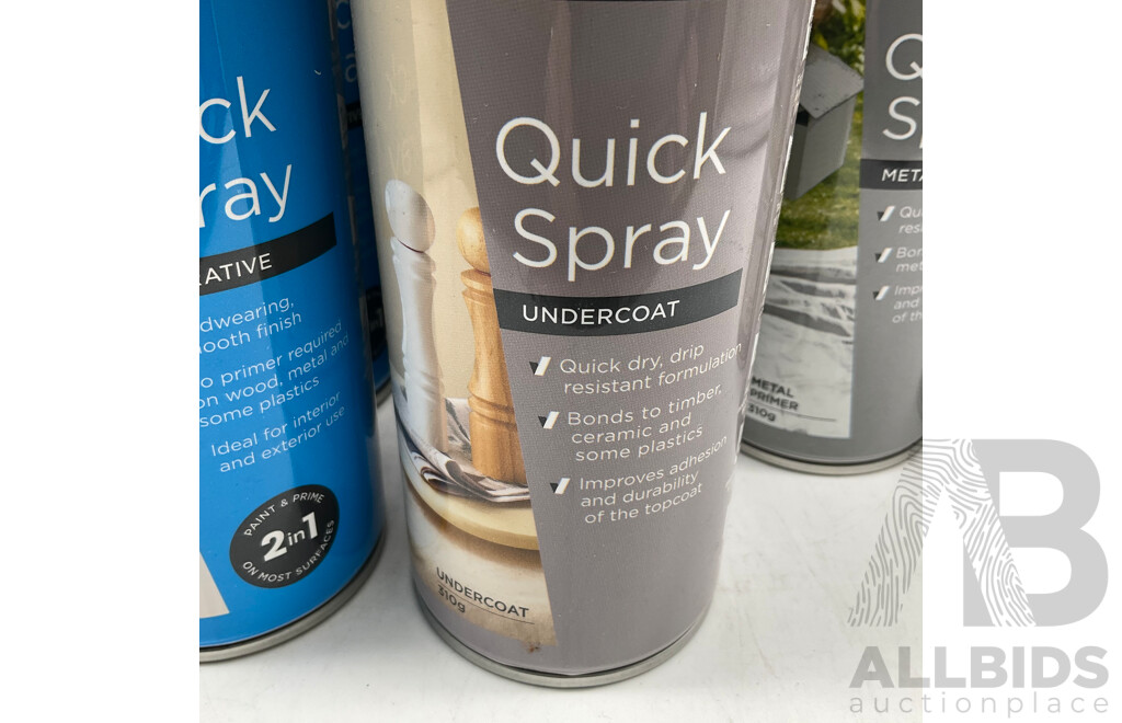 ACCENT Quick Spary Creamy Neutral Gloss /Metal Primer / Undercoat - Lot of 16