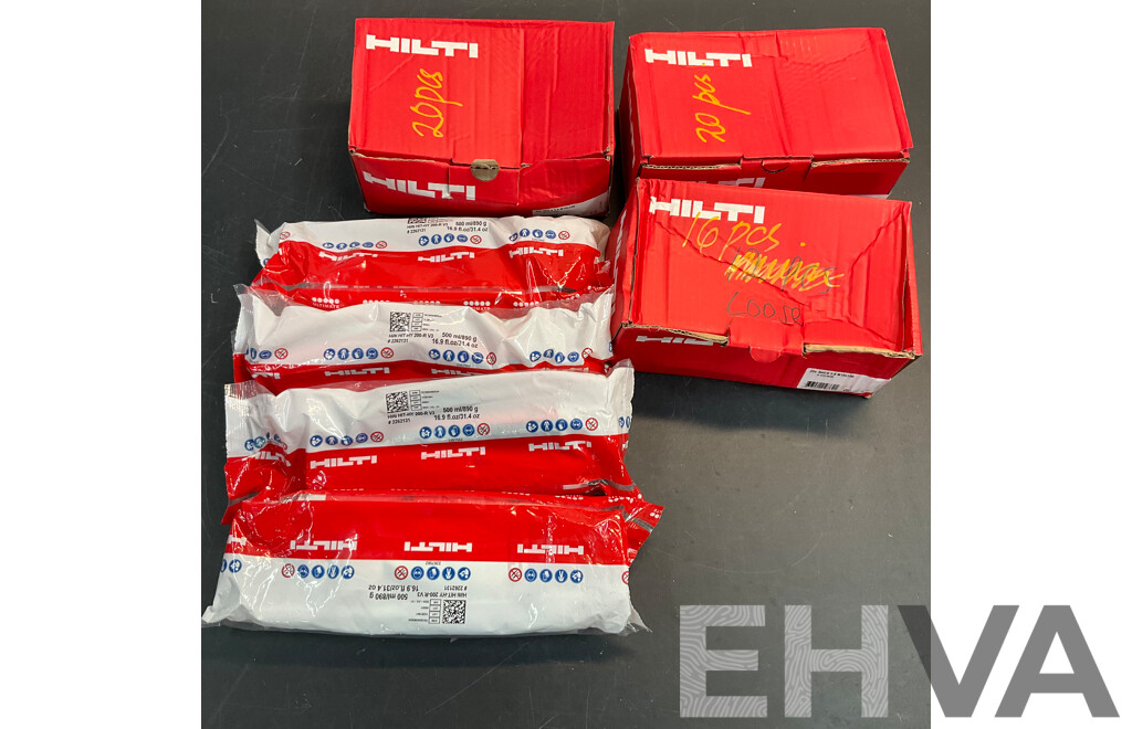 HILTI HAS-U 5.8M 16x190 Anchor Rod X 56PCS & HIT-HY 200-R V3 Adhesive Anchor 500ml X4