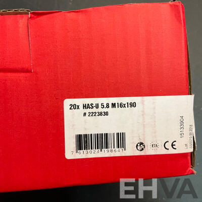 HILTI HAS-U 5.8M 16x190 Anchor Rod X 56PCS & HIT-HY 200-R V3 Adhesive Anchor 500ml X4