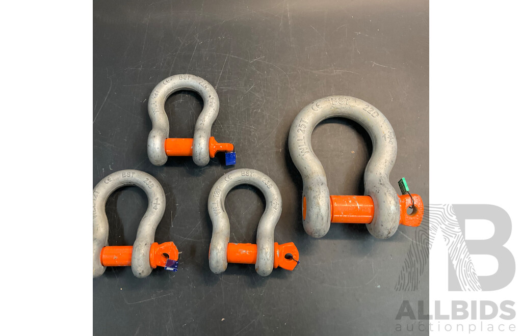 BST 12 Ton X3 & 25T X1 Pin Bow Shackles