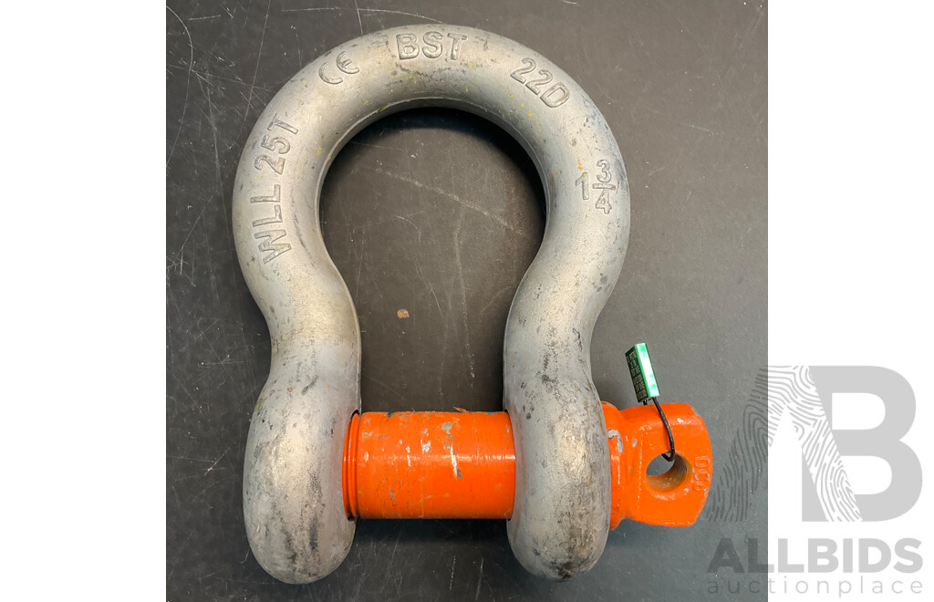 BST 12 Ton X3 & 25T X1 Pin Bow Shackles