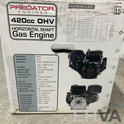 Predator Engine 420cc OHV Horizontal Shaft Gas Engine