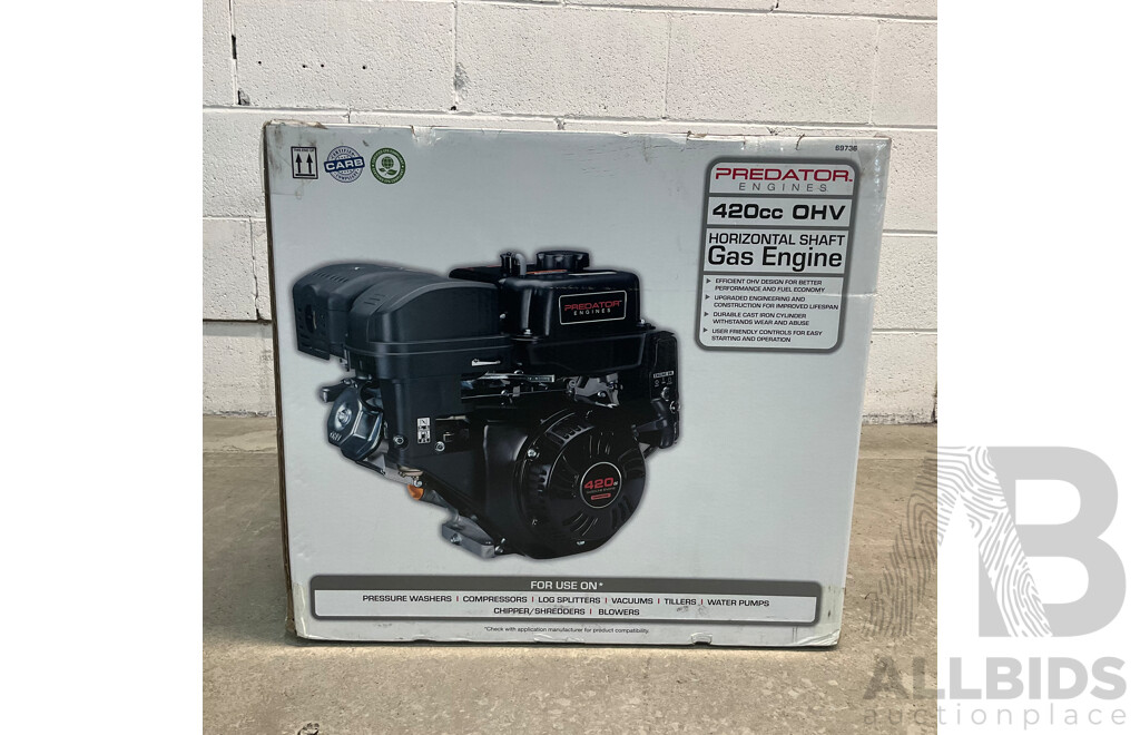 Predator Engine 420cc OHV Horizontal Shaft Gas Engine