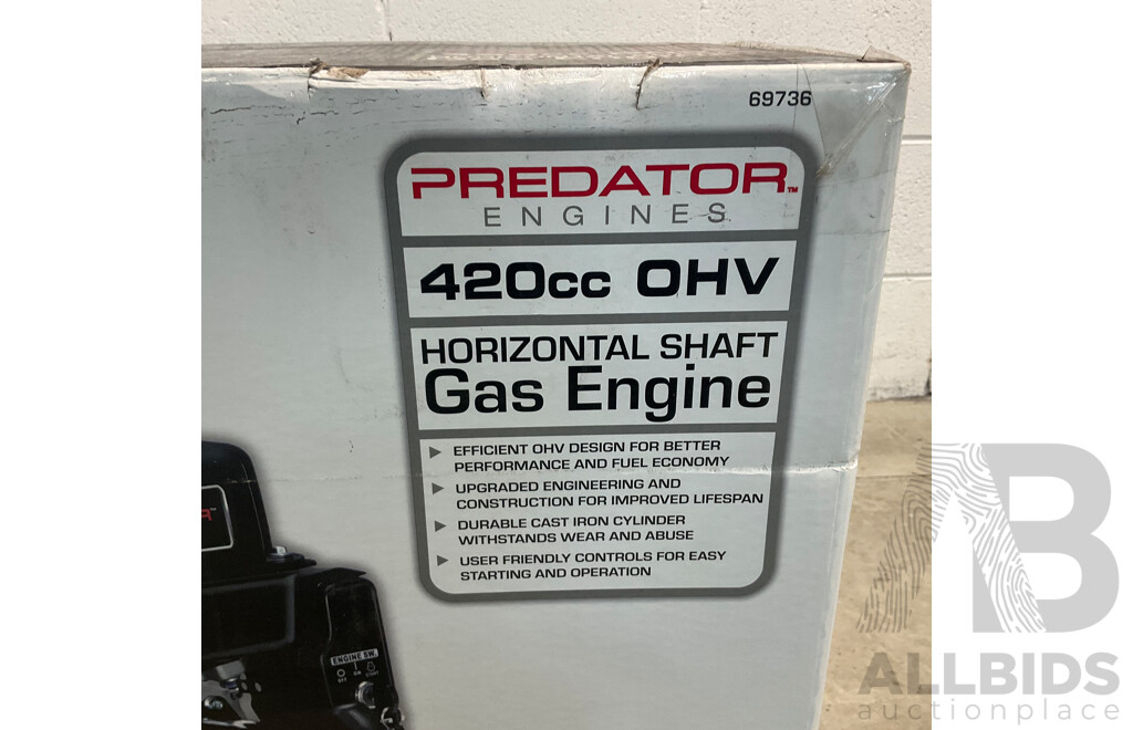 Predator Engine 420cc OHV Horizontal Shaft Gas Engine