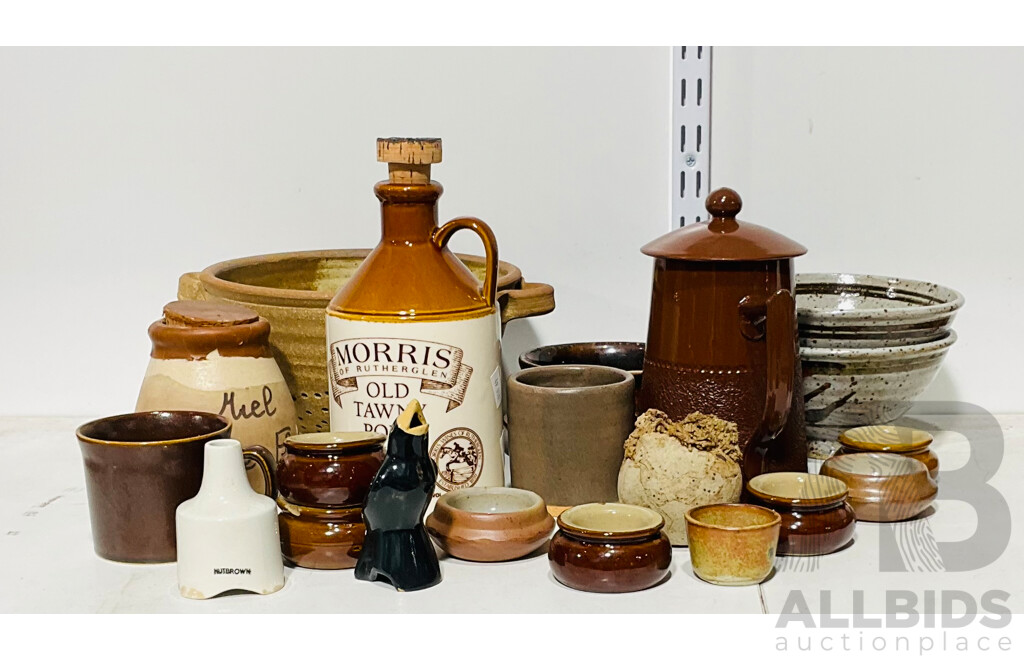 Collection of Studio and Other Pottery Including Bowls, Jug and More