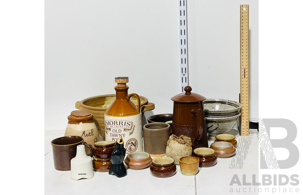 Collection of Studio and Other Pottery Including Bowls, Jug and More