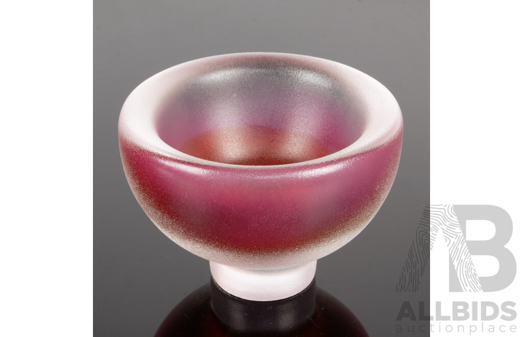 Mid Century Kosta Boda Art Glass Bowl by Goran Warff