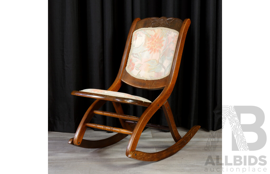 Art Deco Upholstered Rocking Chair