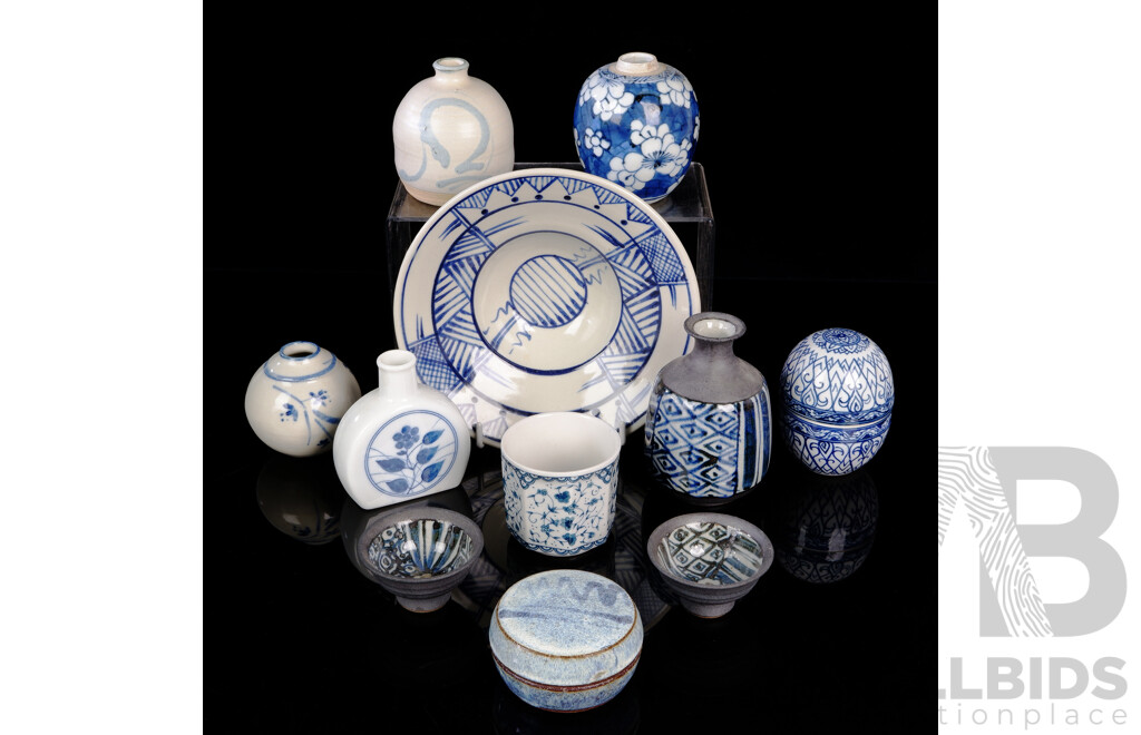 Collection Mostly Japanese Porcelain and Studio Pottery