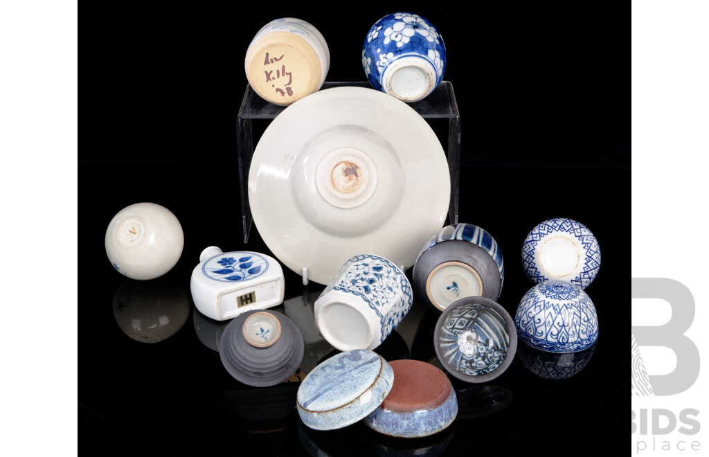 Collection Mostly Japanese Porcelain and Studio Pottery