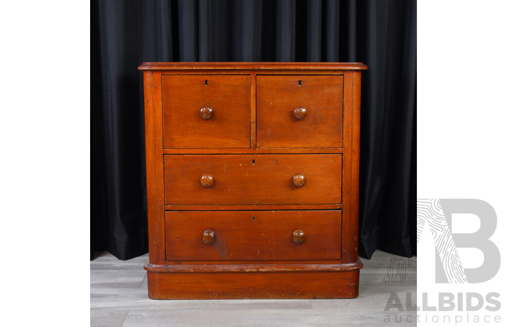 Victorian Cedar Chest of Four Drawers