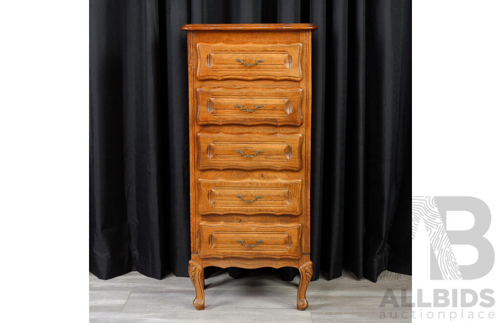 French Style Chest of Five Drawers