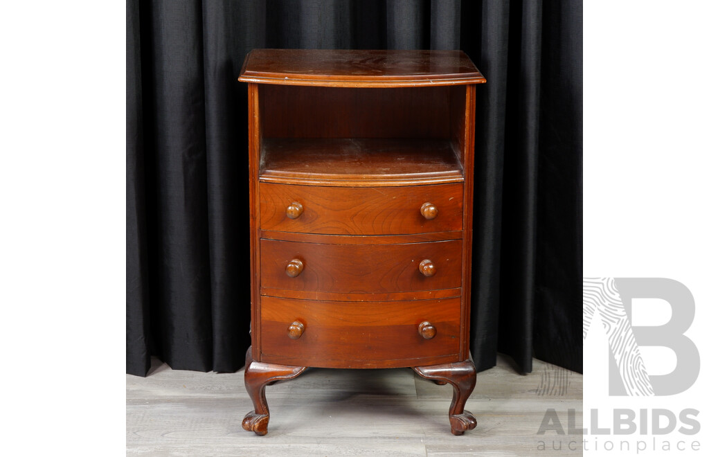 Victorian Style Mahogany Open Faced Bedside