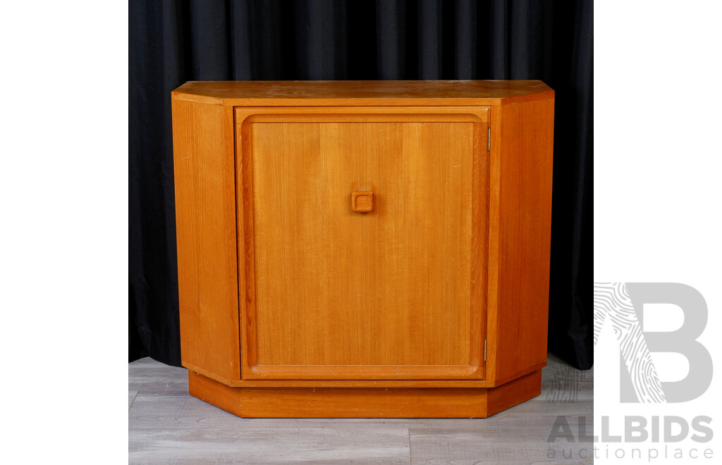 Chiswell Teak Single Door Cabinet with Matching Mirror