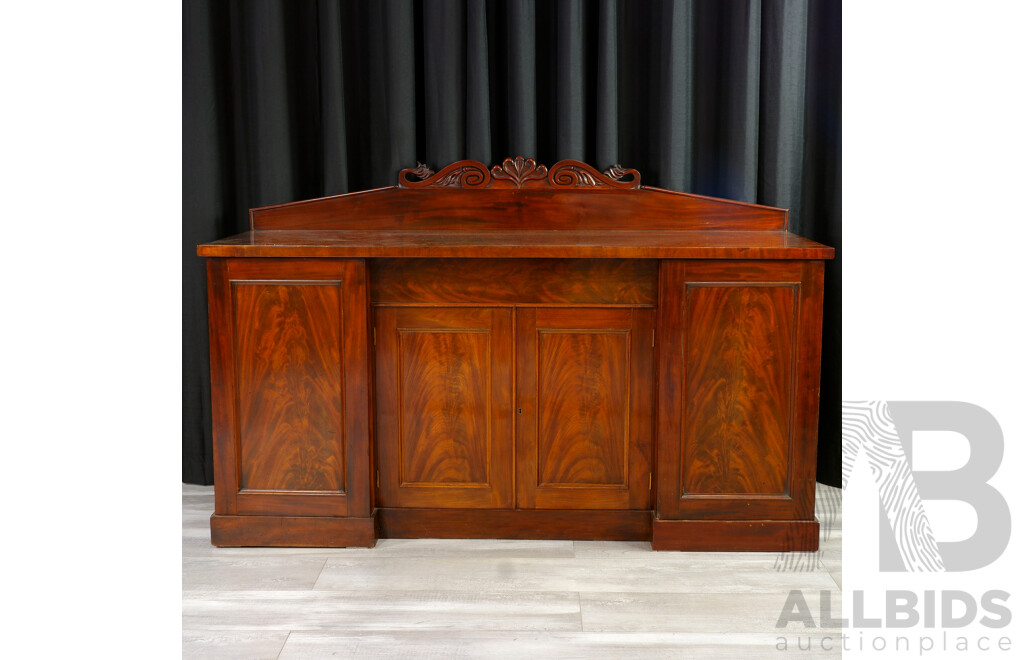 Victorian Flame Mahogany Four Door Sideboard