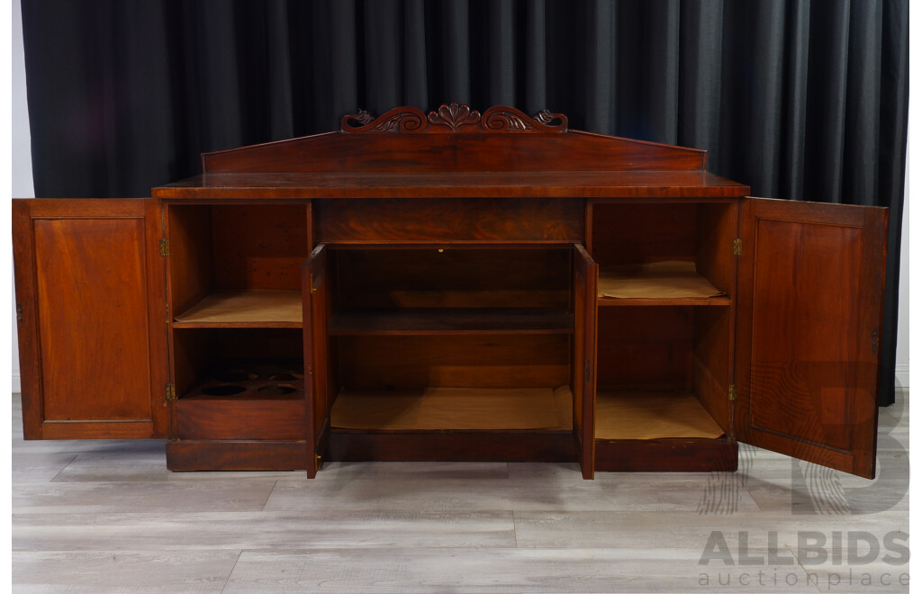 Victorian Flame Mahogany Four Door Sideboard