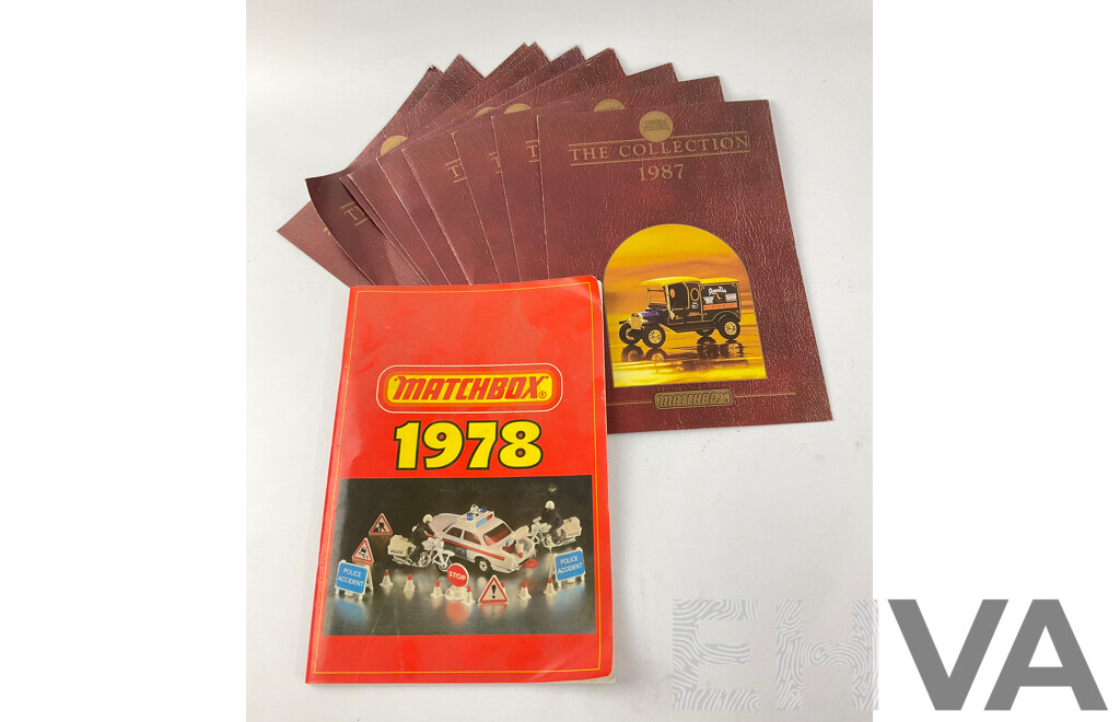 1978 Matchbox Distributors Catalogue with Twelve 1987 Matchbox Models of Yesteryear Catalogues