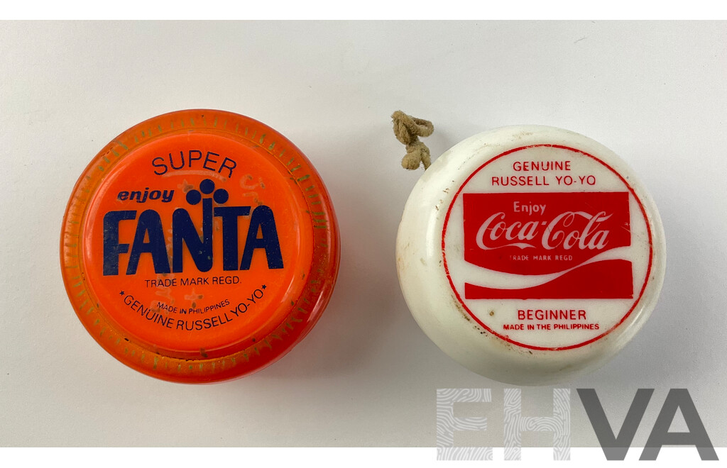 Vintage Russell Yo-Yos, Fanta and Coca-cola Beginners