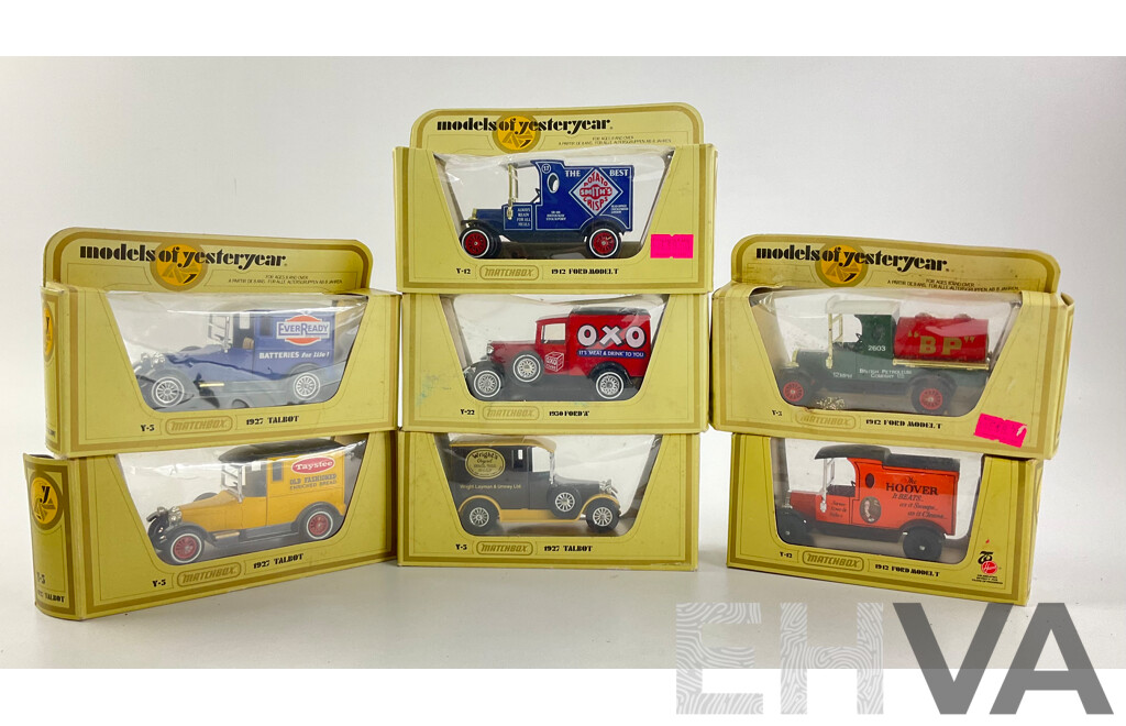 Collection of 1970's Matchbox Models of Yesteryear Commercial Vehicles Vehicles Including Ford Model T and Talbot