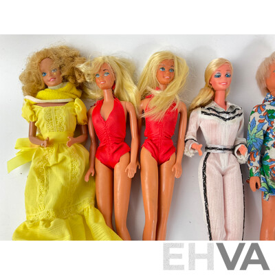 1980's Mattel Barbie Dolls and Others with Accesories