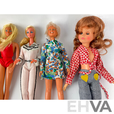 1980's Mattel Barbie Dolls and Others with Accesories