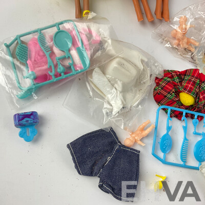 1980's Mattel Barbie Dolls and Others with Accesories