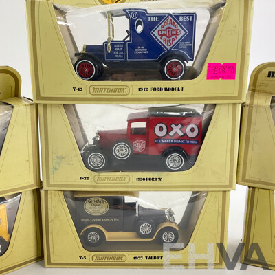 Collection of 1970's Matchbox Models of Yesteryear Commercial Vehicles Vehicles Including Ford Model T and Talbot